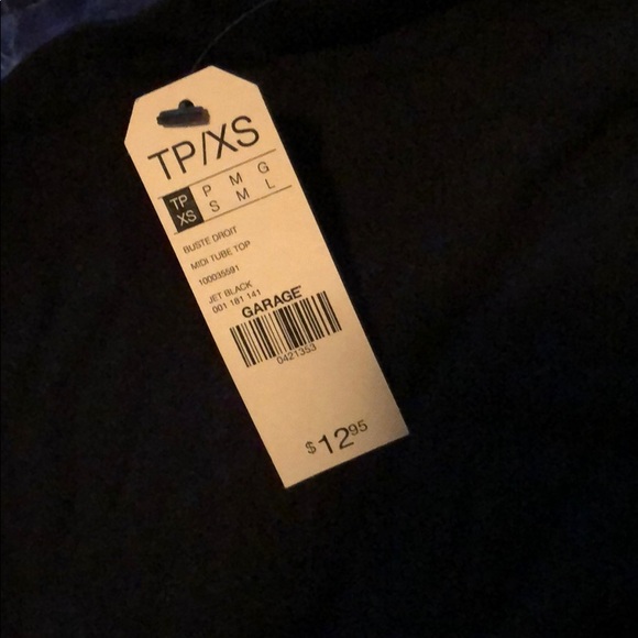 Garage black tube crop top NWT - Picture 2 of 3